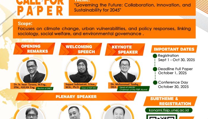 FISIP UNEJ Gelar Konferensi Internasional INCOMI 2025, Angkat Tema Kolaborasi dan Inovasi Menuju 2045